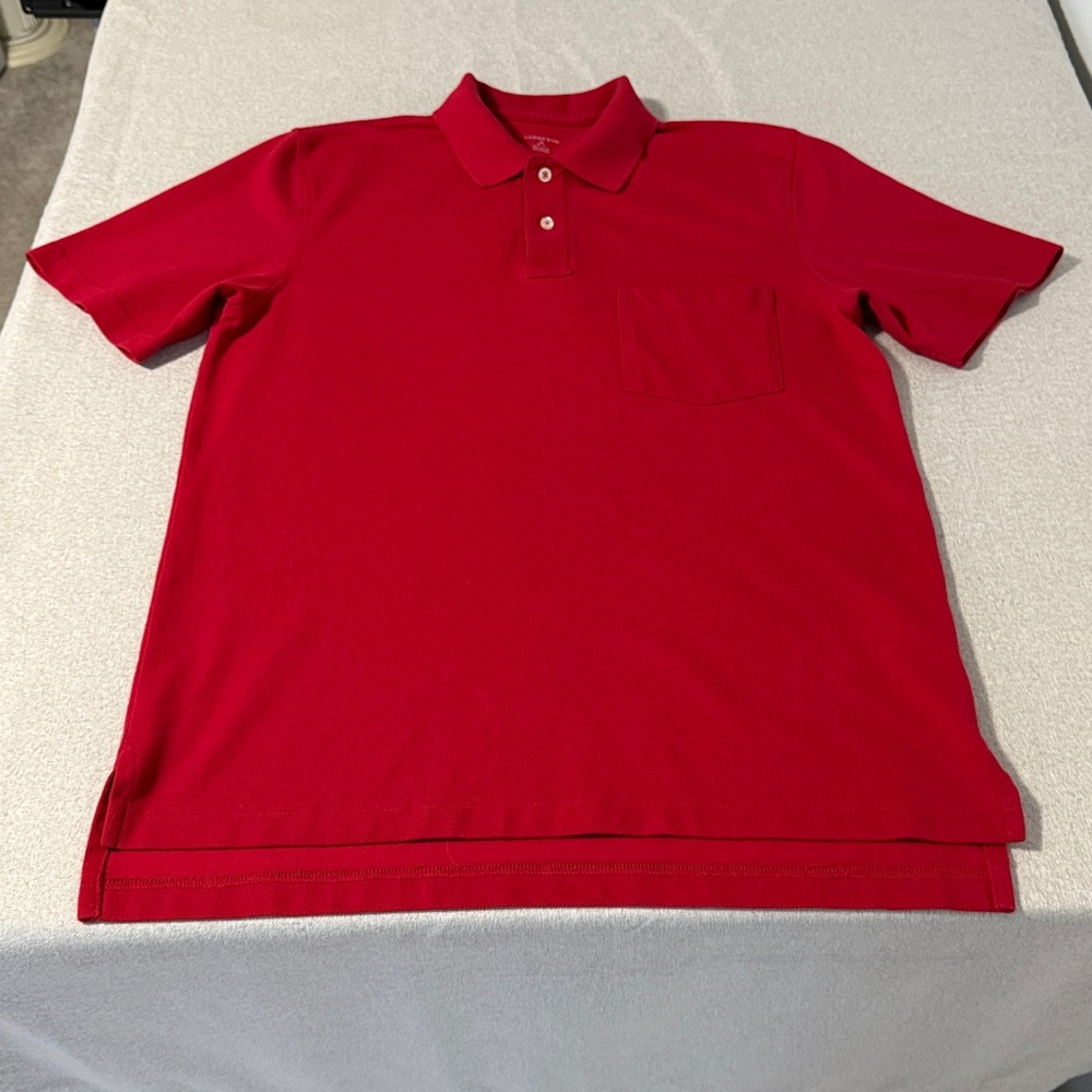 Lands' End Men's Red Polo Shirt SZM